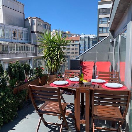 Penthouse With Terrace And Views Near Oza'S Beach Apartment A Coruna Exterior photo