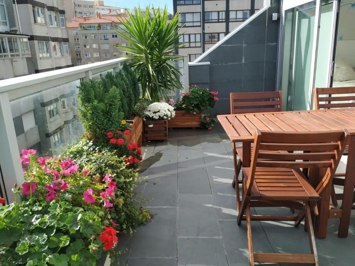 Penthouse With Terrace And Views Near Oza'S Beach Apartment A Coruna Exterior photo