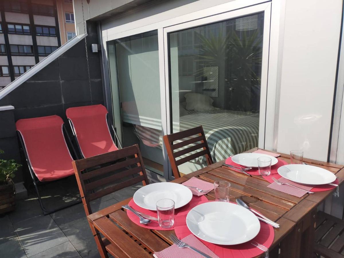 Penthouse With Terrace And Views Near Oza'S Beach Apartment A Coruna Exterior photo