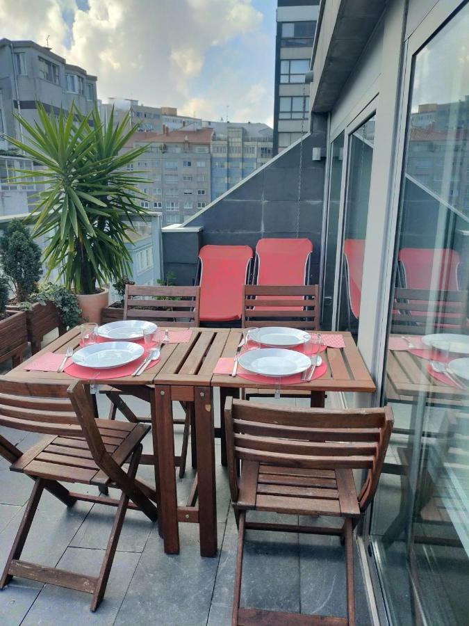 Penthouse With Terrace And Views Near Oza'S Beach Apartment A Coruna Exterior photo